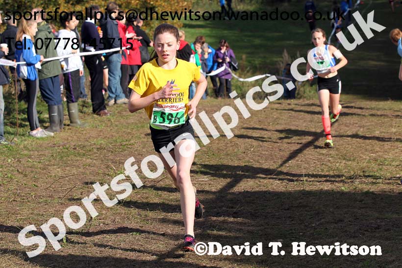 Girls under-13s National Cross Country Relays. Photo: David T. Hewitson/Sports for All Pics